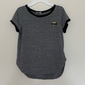 Wet Seal Grey Short Sleeve Hamburger Shirt